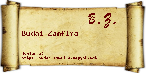 Budai Zamfira névjegykártya